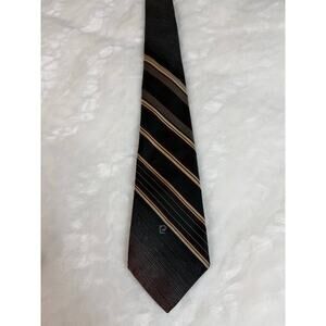 VTG Pierre Cardin 70s 80s Critus Brown Stripe Necktie Designer Business USA 55”
